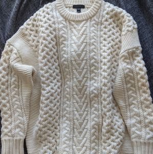 JCrew Mixed Cable Knit Sweater